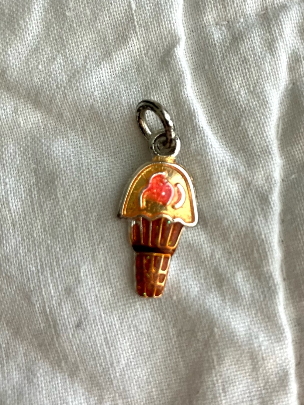 Vintage Ice cream Cone Pendant Charm